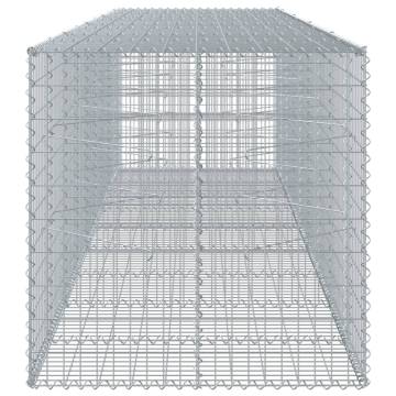  Gabion Basket with Cover 450x100x100 cm Galvanised Iron