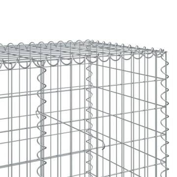  Gabion Basket with Cover 450x100x100 cm Galvanised Iron