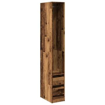  Wardrobe Old Wood 30x50x200 cm Engineered Wood