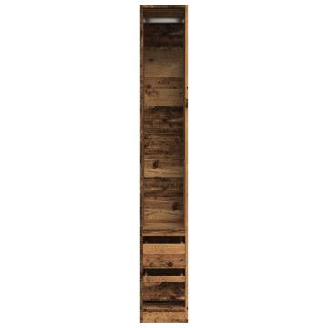  Wardrobe Old Wood 30x50x200 cm Engineered Wood