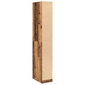  Wardrobe Old Wood 30x50x200 cm Engineered Wood