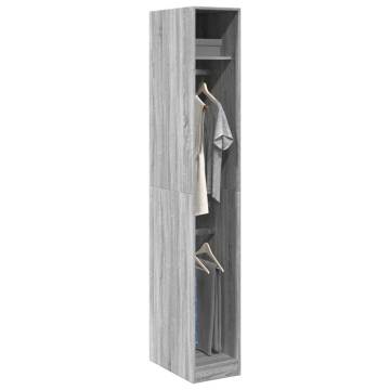  Wardrobe Grey Sonoma 30x50x200 cm Engineered Wood