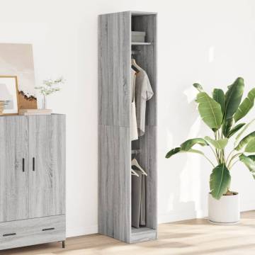  Wardrobe Grey Sonoma 30x50x200 cm Engineered Wood