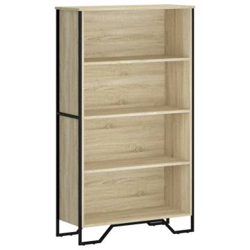  Bookcase Sonoma Oak 80x31x137.5 cm Engineered Wood