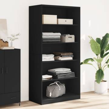  Wardrobe Black 100x50x200 cm Engineered Wood