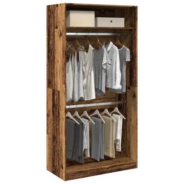  Wardrobe Old Wood 100x50x200 cm Engineered Wood