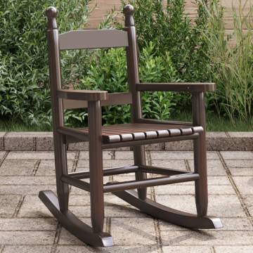  Rocking Chair for Children Brown Solid Wood Poplar