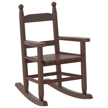  Rocking Chair for Children Brown Solid Wood Poplar