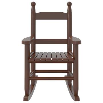  Rocking Chair for Children Brown Solid Wood Poplar