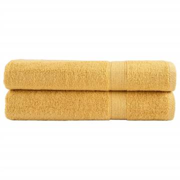  Premium Sauna Towels SOLUND 2pcs Gold 80x200cm 600gsm