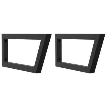  Shelf Brackets for Washbasin 2 pcs Black Trapezium Steel