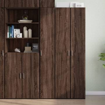  Highboard Brown Oak 30x42.5x185 cm Engineered Wood