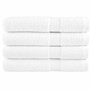  Premium Sauna Towels SOLUND 4pcs White 80x200cm 600gsm