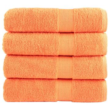  Premium Shower Towels SOLUND 4 pcs Orange 70x140 cm 600 gsm