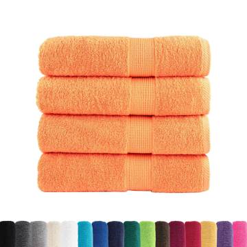  Premium Shower Towels SOLUND 4 pcs Orange 70x140 cm 600 gsm