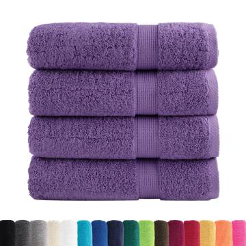  Premium Shower Towels SOLUND 4 pcs Purple 70x140 cm 600 gsm