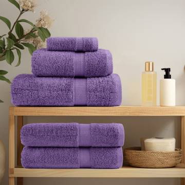  Premium Shower Towels SOLUND 4 pcs Purple 70x140 cm 600 gsm