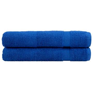  Premium Sauna Towels SOLUND 2pcs Blue 80x200cm 600gsm