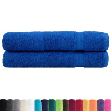  Premium Sauna Towels SOLUND 2pcs Blue 80x200cm 600gsm