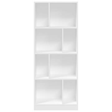  Bookcase White 57x28.5x141 cm Engineered Wood