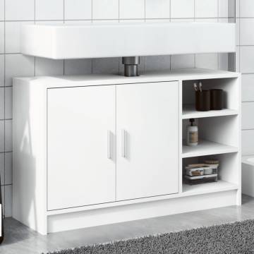  Sink Cabinet White 90x29x55 cm Engineered Wood