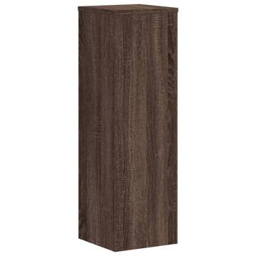  Plant Stand 2pcs Brown Oak 25x25x80 cm Engineered Wood