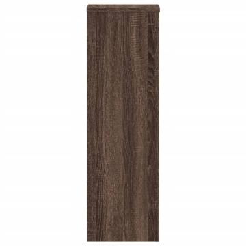  Plant Stand 2pcs Brown Oak 25x25x80 cm Engineered Wood