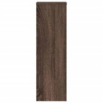  Plant Stand 2pcs Brown Oak 25x25x80 cm Engineered Wood