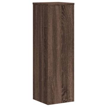  Plant Stand 2pcs Brown Oak 25x25x80 cm Engineered Wood