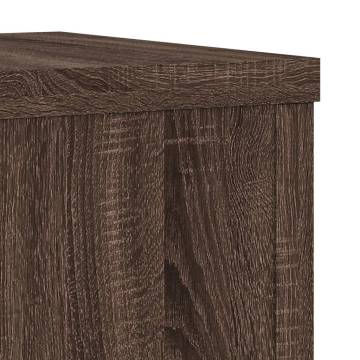  Plant Stand 2pcs Brown Oak 25x25x80 cm Engineered Wood