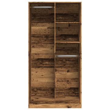  Wardrobe Old Wood 100x50x200 cm Engineered Wood