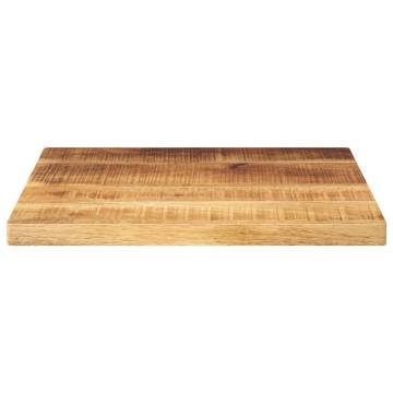  Table Top 60x60x1.5 cm Square Solid Wood Rough Mango