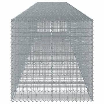  Gabion Basket with Cover 850x100x100 cm Galvanised Iron