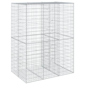  Gabion Basket with Cover 150x100x200 cm Galvanised Iron