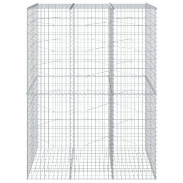  Gabion Basket with Cover 150x100x200 cm Galvanised Iron