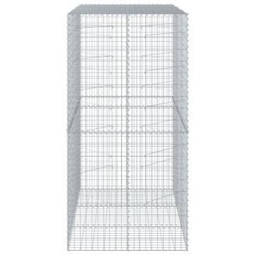  Gabion Basket with Cover 150x100x200 cm Galvanised Iron