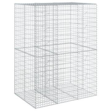  Gabion Basket with Cover 150x100x200 cm Galvanised Iron