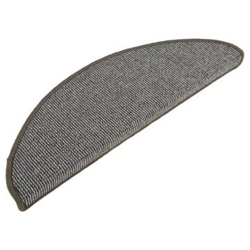  Carpet Stair Treads 15 pcs Grey 65x21x4 cm