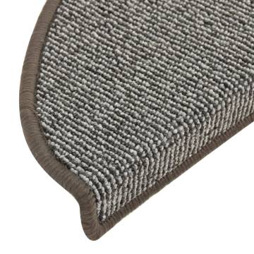  Carpet Stair Treads 15 pcs Grey 65x21x4 cm