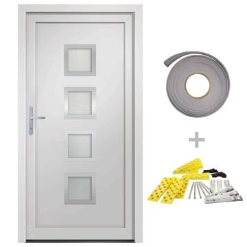  Front Door White 98x208 cm PVC