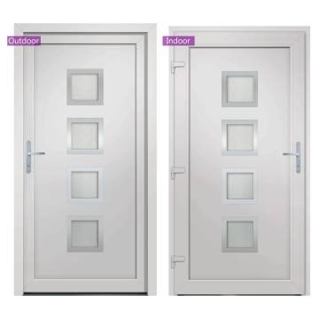  Front Door White 98x208 cm PVC