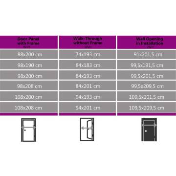  Front Door White 98x208 cm PVC