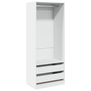  Wardrobe White 80x50x200 cm Engineered Wood