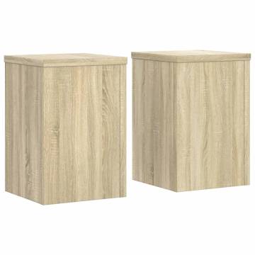  Plant Stands 2 pcs Sonoma Oak 20x20x30 cm Engineered Wood