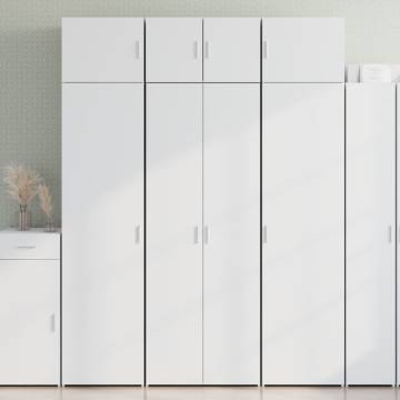  Highboard White 70x42.5x185 cm Engineered Wood