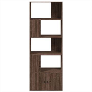  Bookcase Brown Oak 70x36x189 cm Engineered Wood