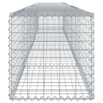  Gabion Basket with Cover 500x50x50 cm Galvanised Iron