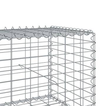  Gabion Basket with Cover 500x50x50 cm Galvanised Iron