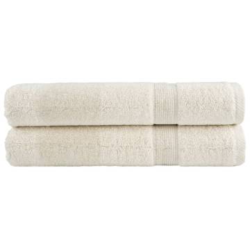  Premium Towels SOLUND 2 pcs Cream 100x200 cm 600 gsm