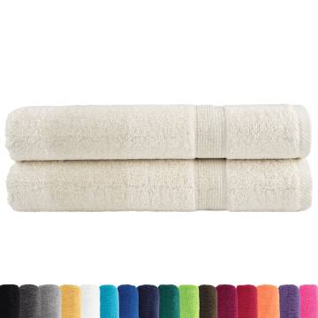  Premium Towels SOLUND 2 pcs Cream 100x200 cm 600 gsm